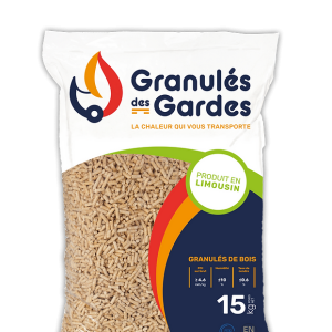 Demi-palette de granulés de bois des Gardes, 33 sacs de 15 kg