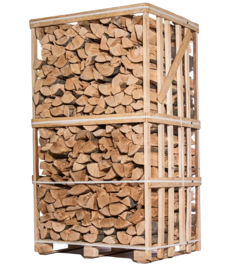 Caisse de bois de chauffage à faire sécher