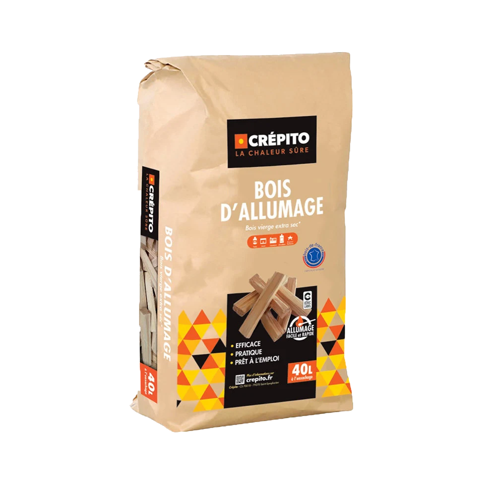 Sac de petit bois d’allumage 40 L Crépito